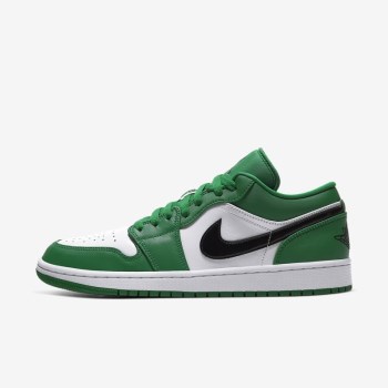 Nike Air Jordan 1 Low - Férfi Jordan Cipő - MélyZöld/Fehér/Fekete